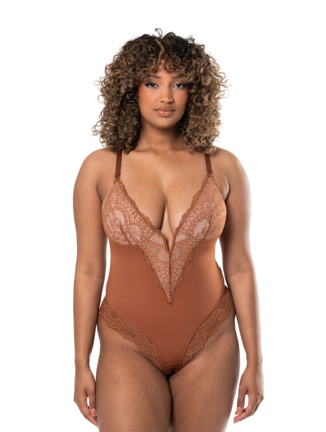 Neck Half Laced Bodysuit | Buy 1 Get 2 Free
