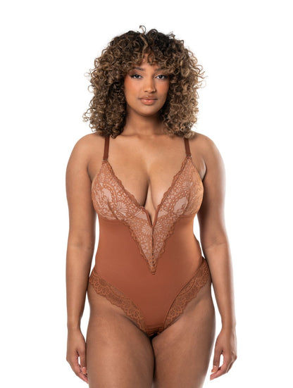Neck Half Laced Bodysuit | Buy 1 Get 2 Free