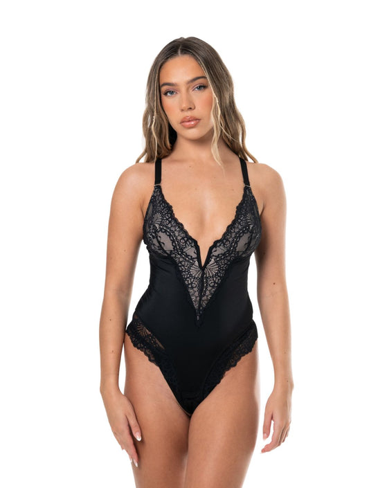 Neck Half Laced Bodysuit | Buy 1 Get 2 Free